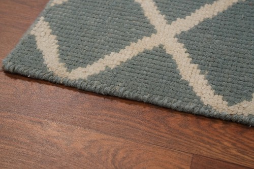 Trellis Wool Moroccan Hand-knotted Area Rug All-Over Oriental Carpet 5x8 - Picture 8 of 12