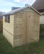 Pinelap Sheds Garden Apex Shed Pressure Treated Tanalised Wooden T&G Timber Hut