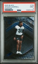 2025 PANINI BLACK SAPPHIRE #124 JIHAAD CAMPBELL 30/50 PSA 9