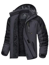 Men's Waterproof Winter Jacket Warm Winter Coats Outdoor Ski Snow Hooded Jackets