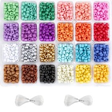 Pony Beads kit, 2800 PCS Opaque Matte Bead for Bracelets Crafts Kandi Beads H...