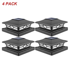 8 Pack Outdoor Flame Light Solar Post Deck Fence Cap 4x4/6x6 High Bright Light