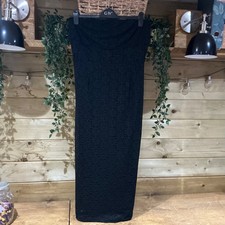 In The Style Black Lace Bandeau Midi Dress Size 14