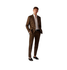 NWT JCREW Ludlow Slim Fit Suit Jacket Coat Mens 40 R Brown Italian Chino AT050