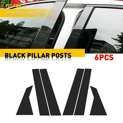 #ad For Honda Civic Sedan 2016 2021 Carbon Fiber Post Door Pillar Trim Accessories $15.99