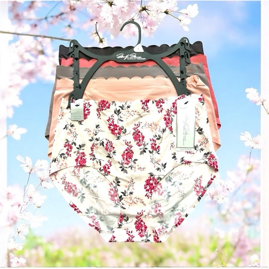 Bragas Marilyn Monroe 5 piezas MM3731 No Show tiro medio ~ XL ~ multicolor $48 - ¡PERFECTAS! Foto 2 de 4