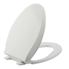 Elongated Toilet Seat Slow Close, Quiet Toilet Seat Cover with Never Loosen D...
