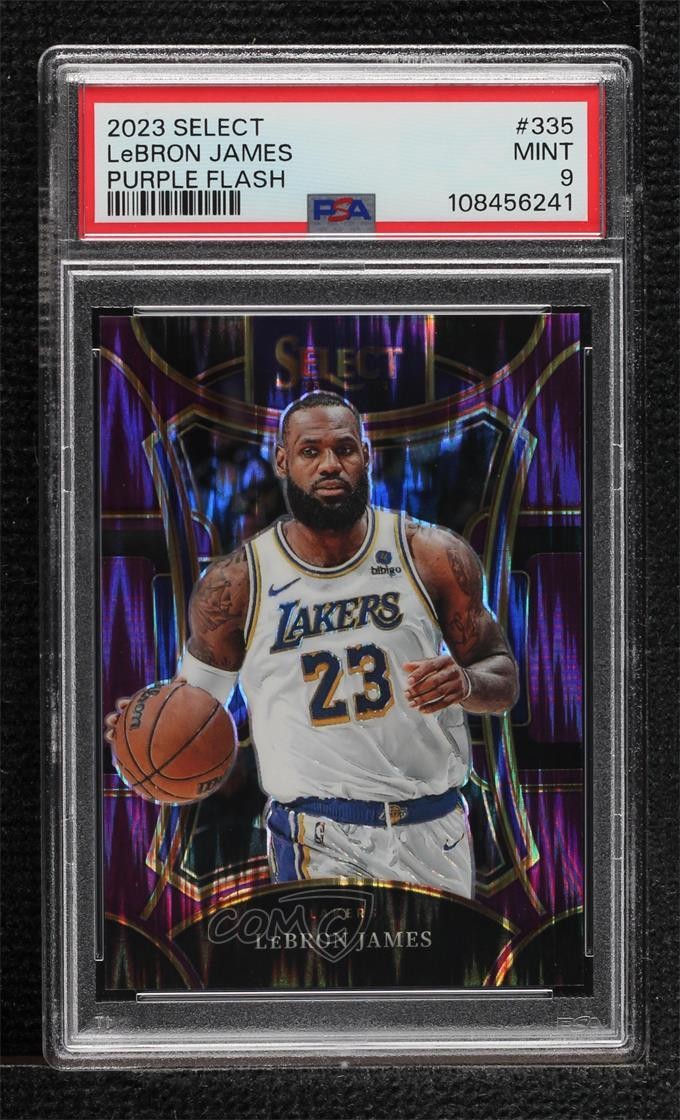 2023 Select Mezzanine Level Purple Flash Prizm /175 LeBron James PSA 9 MINT 3hd