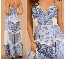 Patchwork Altered State Adernlia Floral Maxi Dress Size Small