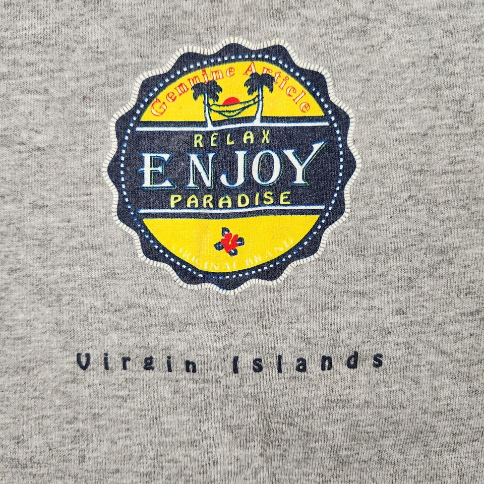 Camisa De Colección St Thomas Para Hombres Grande Gris Islas Vírgenes Músculo Souvenir Gráfico Foto 3 de 4