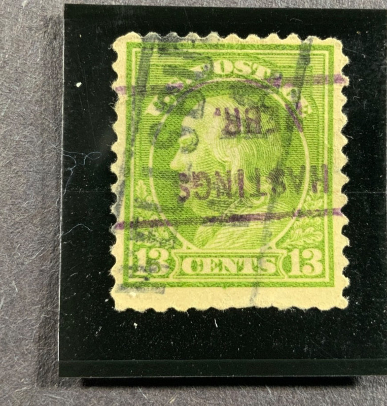 U.S. SC #513 Used 1919. Upside down Hastings, Nebraska. Pre-cancel