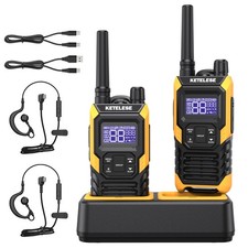KETELESE T4 Heavy Duty Walkie Talkies, IP67 Waterproof FRS 2 Way Radio Long R...