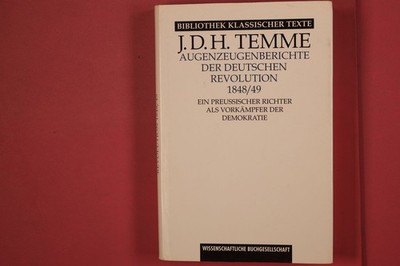 334066 J. D. H. Temme AUGENZEUGENBERICHTE DER DEUTSCHEN REVOLUTION 1848/49