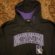 New Colosseum Men's Northwestern Hoodie Wildcats Full Zip Sweatshirt Size XL NWT