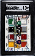 2021 Leaf Art of Sport Shaquille O’Neal Ewing Hakeem Game Used Relic /2 SGC 10