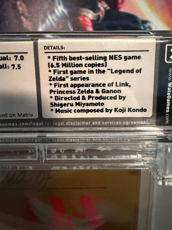 The Legend of Zelda Nintendo NES - Completo en Caja (CIB) - Clasificado Wata 7.5 Dorado Foto 4 de 4