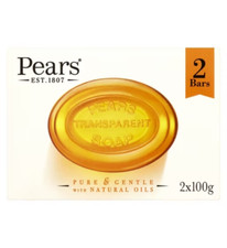 Image of Pears Transparent Soap Pure & Gentle with Natural Oils 2 bars 100g