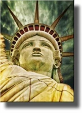 Statue of Liberty Head Picture on Stretched Canvas, Wall Art Decor Ready to Hang