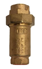 Ford Meter 5/8" x 3/4' Meter Swivel x FIP Brass Straight Dual Check Valve 15724