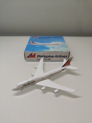 Schabak Boeing 747-400 Philippinen Druckgussflugzeug Modell-Nr. 921/90 1:600