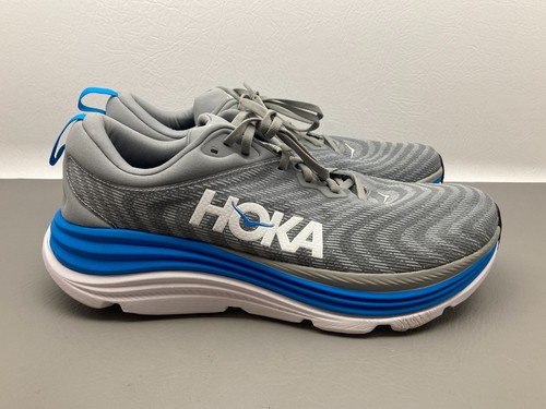 Hoka One One Mens Gaviota 5 Size 14D Gray Blue Athletic Running Shoes Worn Once