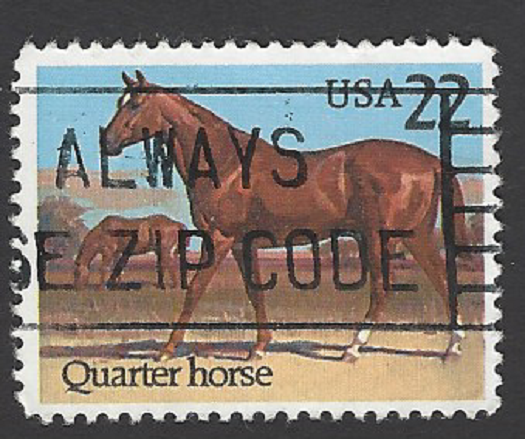 切手84 Scott# 2155 22c Quarter Horse 