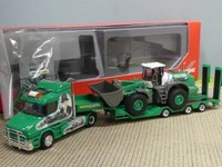 1/87 Herpa Scania Hauber Goldhofer Allrounder-Sz + Liebherr Radlader Funke Visbe