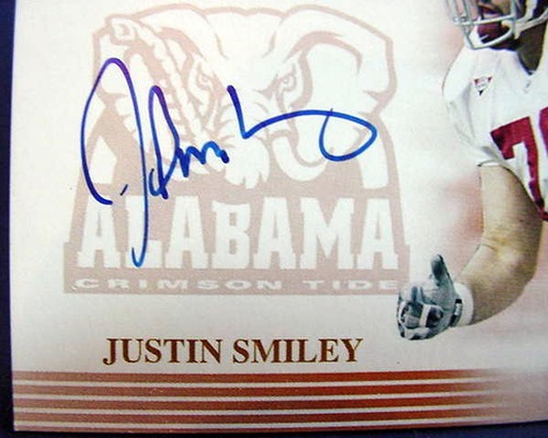 2004 Press Pass Authentics AUTO Justin Smiley & Derrick Strait RC ROOKIE Cards - Picture 3 of 7