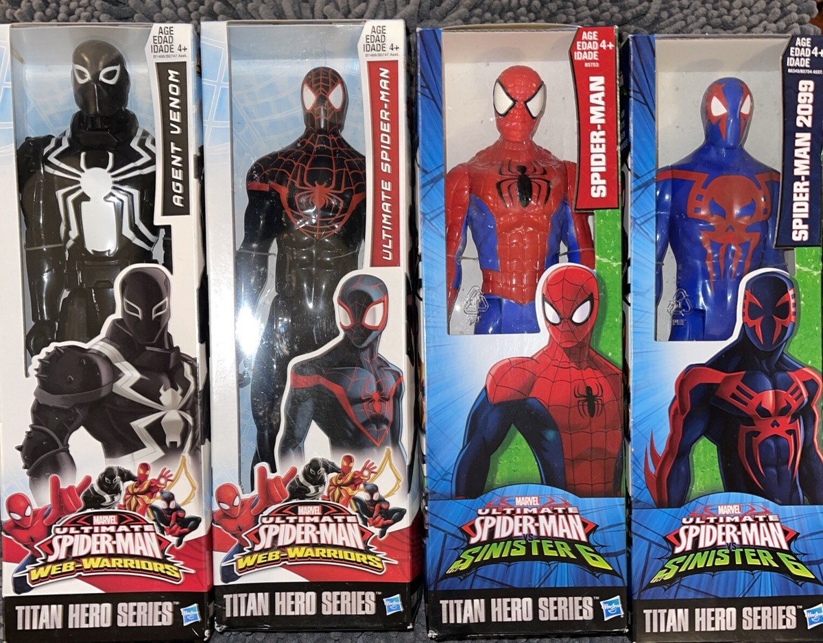 SET OF 4 -12” UNLIMITED SPIDER-MAN, AGENT VENOM, SPIDER-MAN