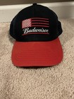 Budweiser Navy And Red Flag Adjustable Trucker Hat — photo 1