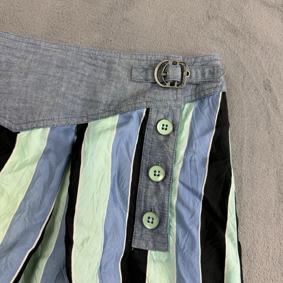 Falda Diesel Mujer Talla 27 Mini Rayas Diseñador Único Y2K Edgy Rave Festival Foto 2 de 4
