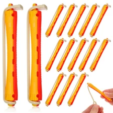 24 Pcs Perm Rod Hair Rollers Plastic Spiral Rods for Short Hair Styling