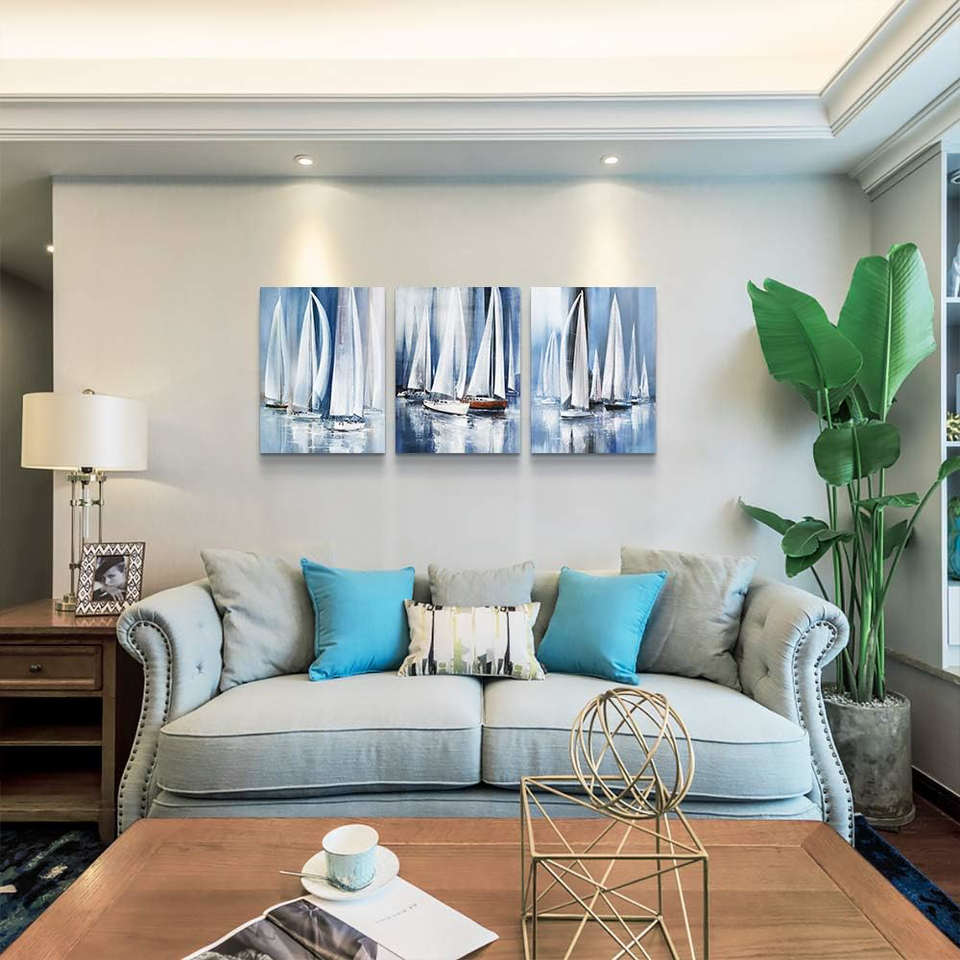 3 Piece Framed Canvas Wall Art For Living Room Bathroom Bedroom Wall