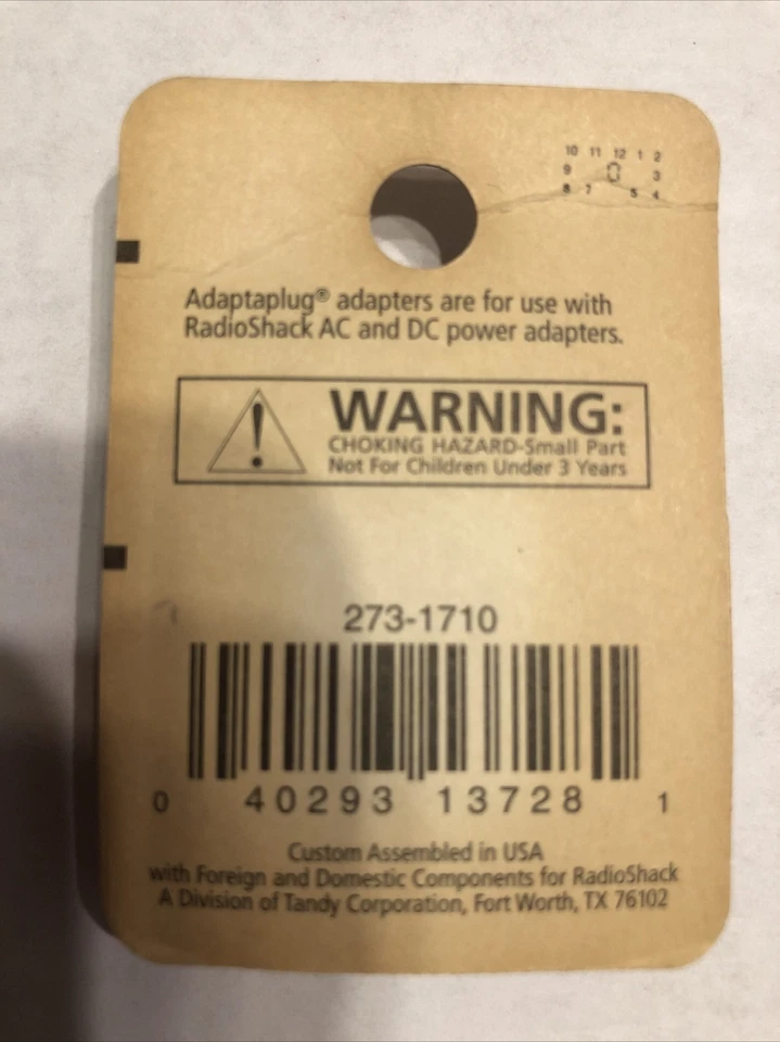 RadioShack Enercell Adaptaplug Tip 273-1710 "G" 3.0mm O.D X 1.1mm I.D - Image 2 of 2