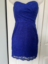 Teezeme Blue Lace Strapless Dress Size 3