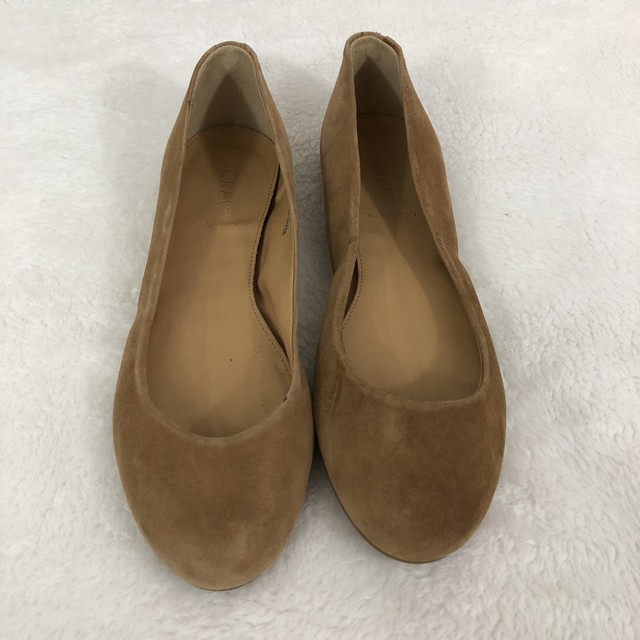 J Crew Women's 8.5 Brown Tan Suede Flats Back Zipper eBay