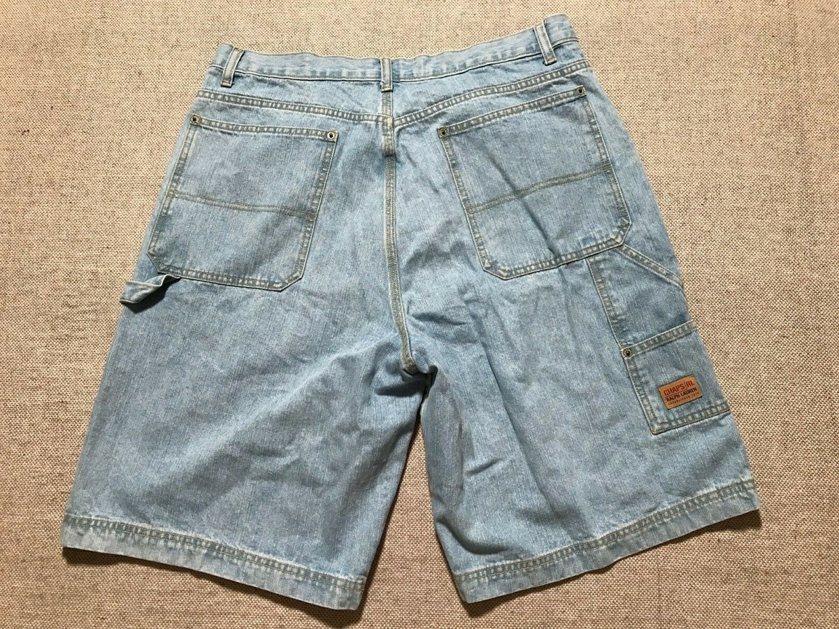 パンツ 90s CHAPS Ralph Lauren rayon shorts Vintage Chaps Ralph Lauren Navy Blue Eagle Shorts Mens