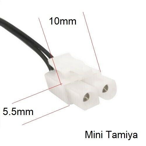 Pair Male Female Pigtail Tamiya Mini RC Battery Connector 18awg 10cm ...