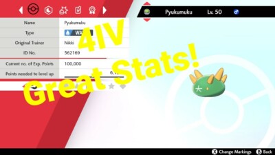 Pokemon Sword and Shield Shiny Pyukumuku [NOT hacked]