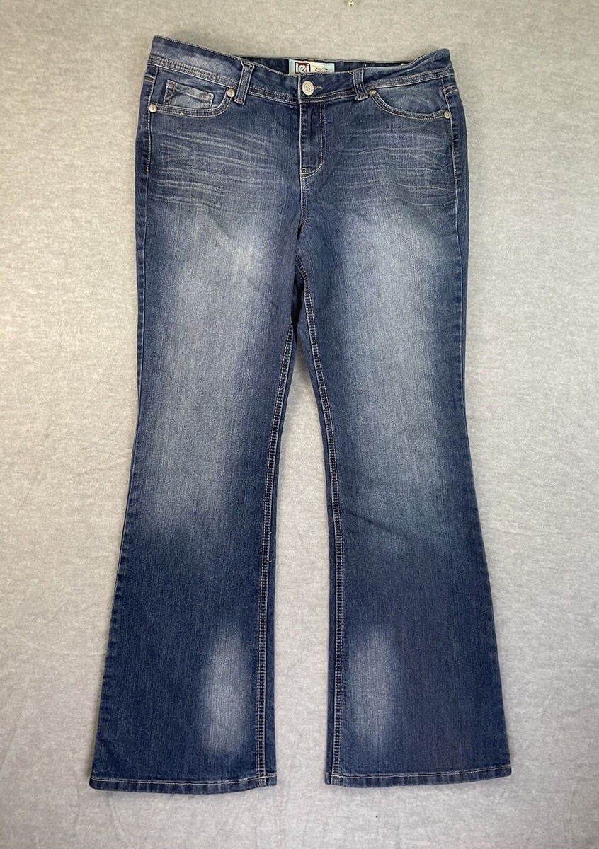 LEI Jeans Womens Juniors Size 17 Long Sophia Hipster Flare Stretch