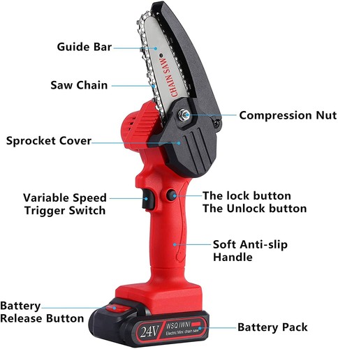 Cordless Chainsaw One-Hand Chainsaw | eBay