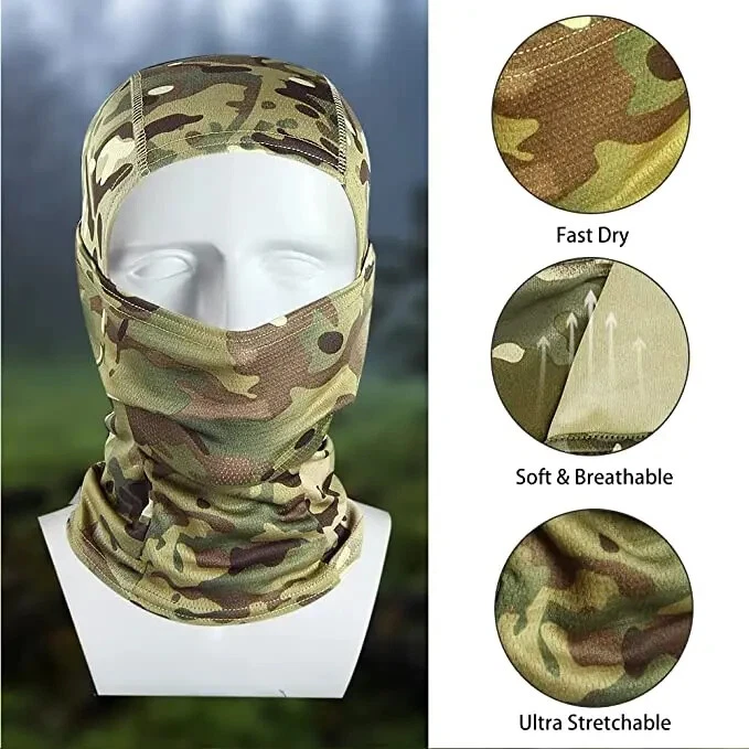 Military Balaclava Dark Urban Camouflage - Black/Grey/Olive Unisex and Unisize - Image 2 of 4