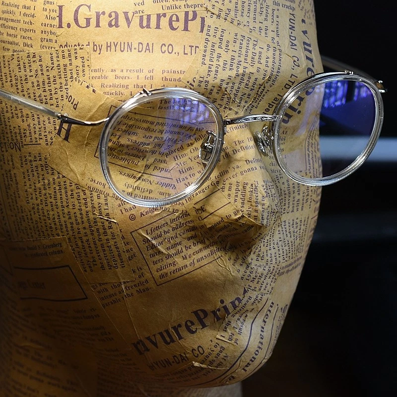 Классический винтажный ретро стиль очки мужчин круглые очки женщин прозрачная стеклянная оправа - Изображение 3 из 4