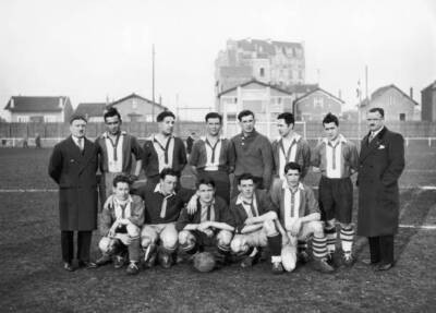 Soccer Team In 1931 Aubervilliers Historic Old Photo