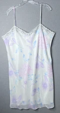 VALERIE STEVENS Mini Slip Dress XL Floral Pastels Dainty Lace Fairycore Lined