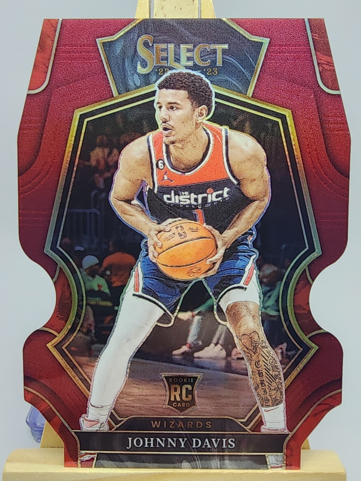 Johnny Davis 2022-23 Select Maroon Prizm Die Cut #191 /175 RC Washington Wizards