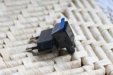 2 Pin Right Angle AC power Plug adapter to Female Connector IEC 320 C7 -EU Plug