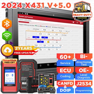 LAUNCH X431 V+ 5.0 PROS V+ & SmartLink C HD3 Heavy Duty Truck Diagnostic Scanner