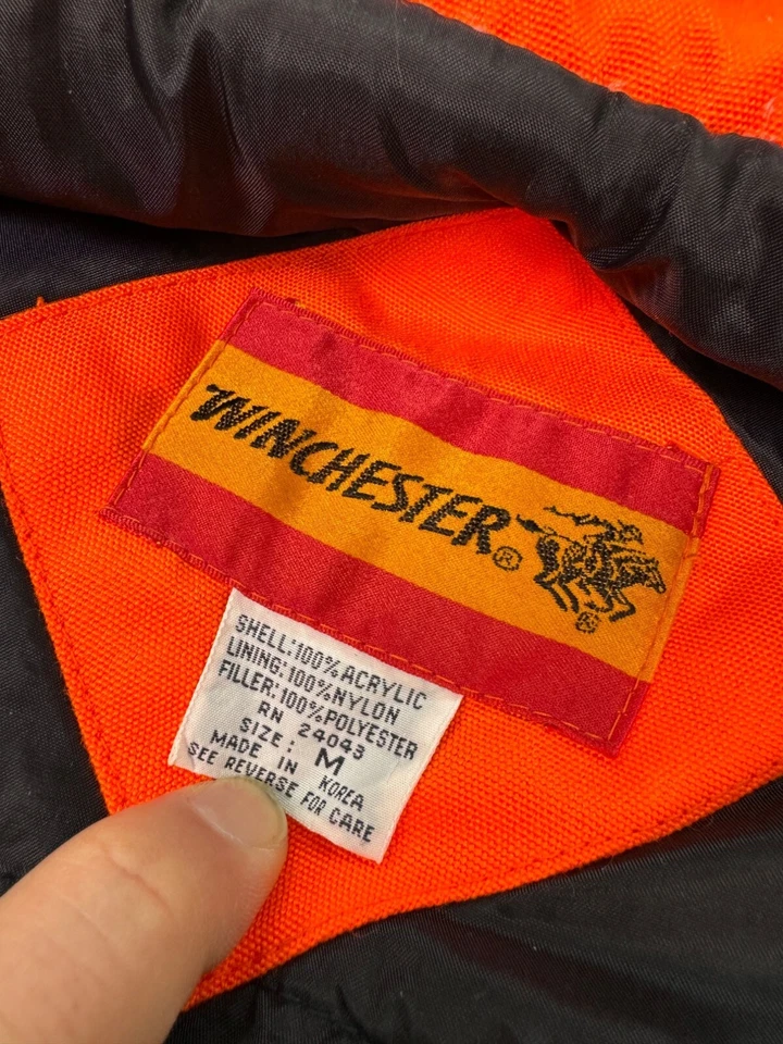 Winchester Jacket Mens Medium Hunters Orange Hooded Insolated Shotgun Parka Coat - Image 3 of 4