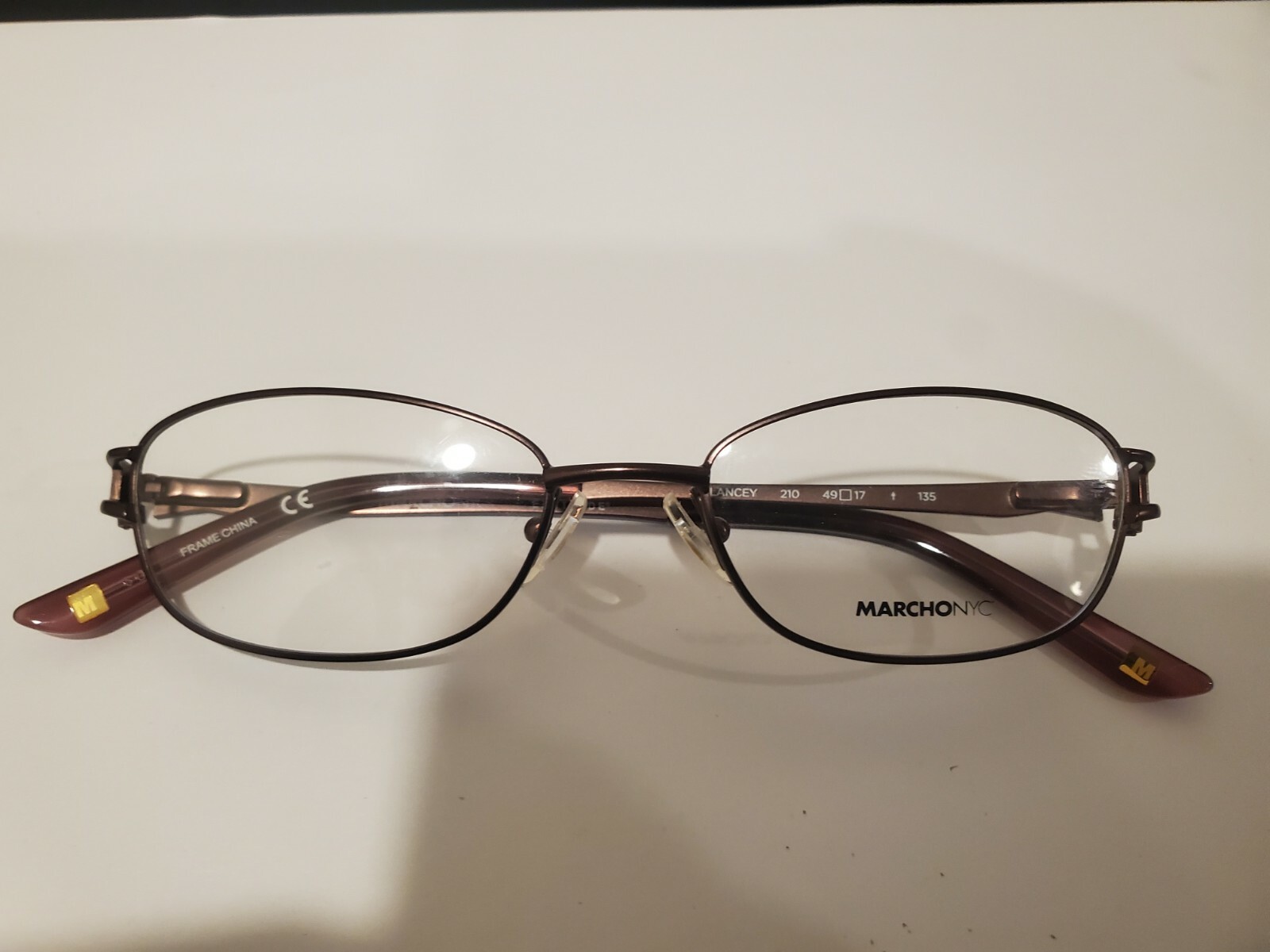 NEW Marchon Eyeglasses Eye Glasses NYC East Side Delancey 210 BROWN 49
